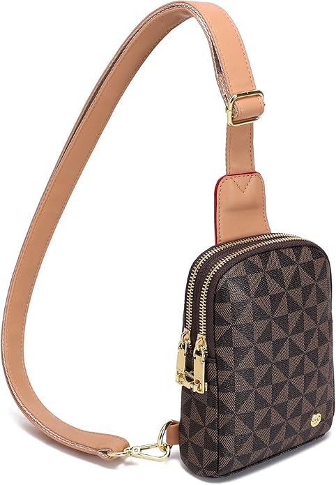 INICAT Travel Small Crossbody Sling Bags Women Cross Body Purses Passport Holder Vegan Leather Fanny Packs Birthday Gifts