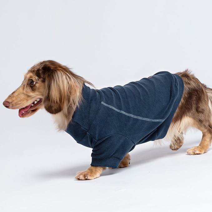 Fitwarm 3 Pack Classic Fleece Sweater, Turtleneck Sweatshirt, Winter Clothes for Small Dogs & Cats, Pullover Jacket, Cat Apparel, Blue, Grey, Navy, XXL