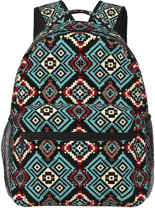 Native American Backpack for Men Women,Casual Travel Hiking Camping Backpacks Lightweight Bookbag