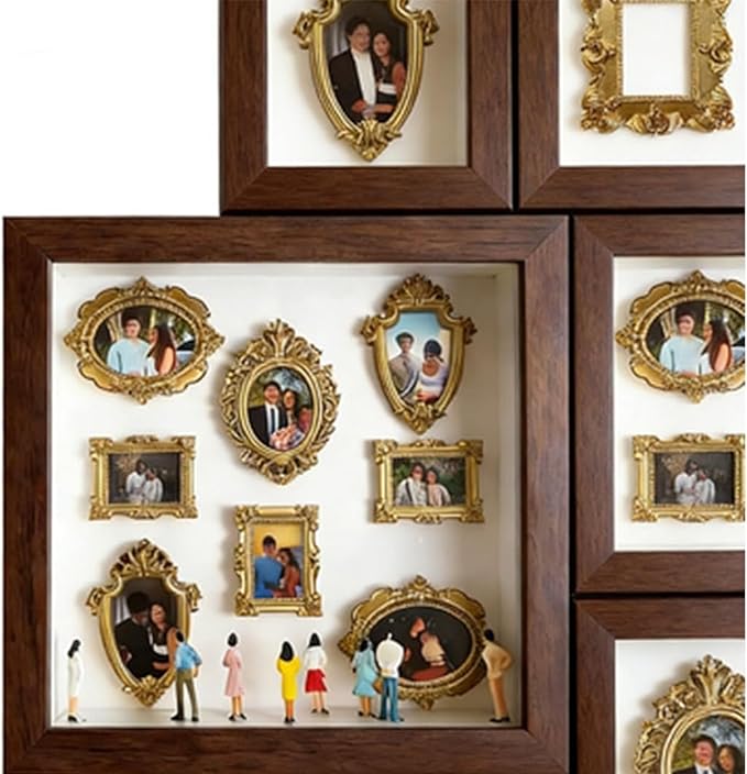 DIY Mini Museum Silhouette Box Unique Memory Keepsake for Home Decor 2026 New Mini Museum Display (Brown)