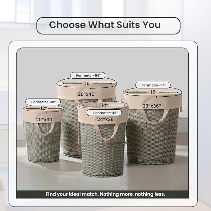 LFH Home Cotton Canvas Extra Large Laundry Bag with Handle, Heavy Duty Drawstring Closure Washable Laundry Bags School Travel, Home, Hotel, College Dorm, Organizer Sack, 24x36-Natural Thanks Giving