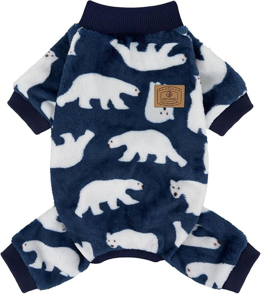 XPUDAC Dog Pajamas Polar Bear Fleece Dog Sweater for Small Medium Dogs Girl Boy Winter Puppy Clothes Pet Outfit Jumpsuit, XL