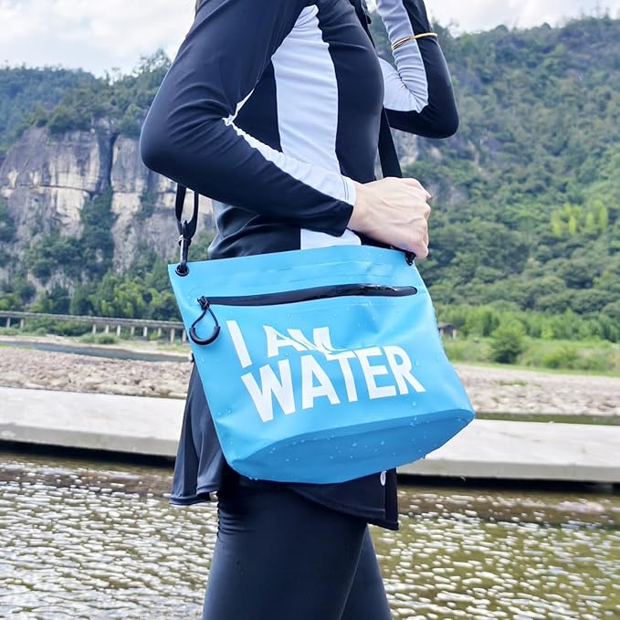 Ywmsfl Waterproofs Storage Bag Portable Travel Handbag With Zipper Large Capacity PVC Swimming Pouches For Outdoor Sport Portable PVC Swimming Pouch