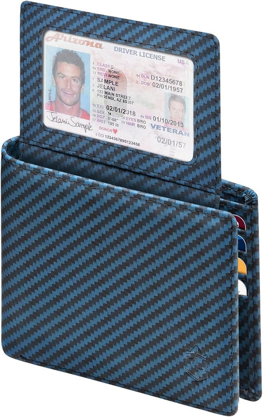 Zitahli Wallet for Men 12 Card Holder Slim Rfid Leather 2 ID Window Wallets With Gift Box Men's Accessories