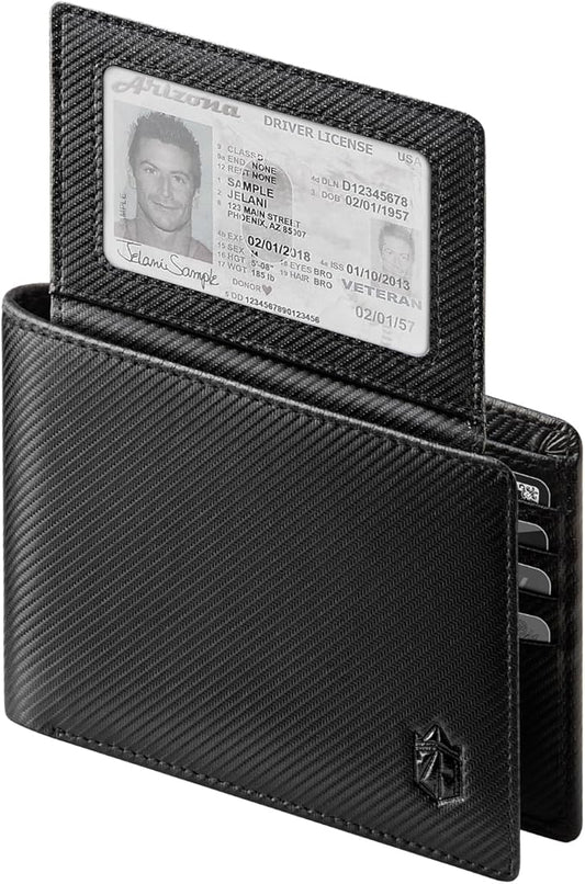 Zitahli Wallet for Men 12 Card Holder Slim Rfid Leather 2 ID Window Wallets With Gift Box Men's Accessories