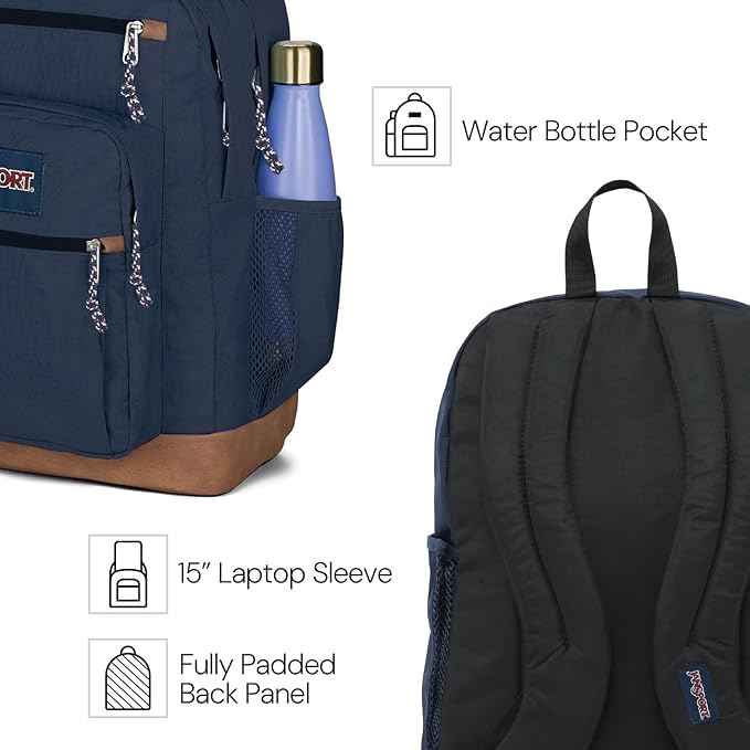 JanSport Cool Backpack, with 15-inch Laptop Sleeve - Large Computer Bag Rucksack with 2 Compartments, Ergonomic Straps, Russet Red
