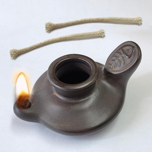 Indoor Oil Lamp Candelabra Vintage Lamp Kasoline Lamp Vintage Hanging and Accessories Hanukkah-Judais/Christian Gifts (Long Handle)