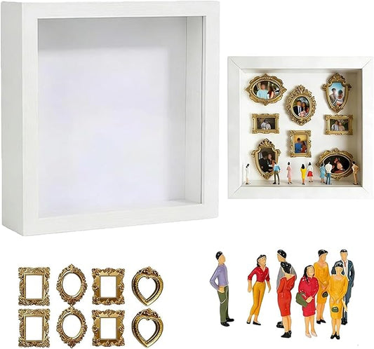DIY Mini Museum Silhouette Box Unique Memory Keepsake for Home Decor 2026 New Mini Museum Display (White)