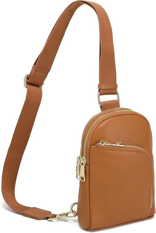 INICAT RFID Blocking Sling Bag Anti Theft Crossbody Bags Women Valentine's Day Gifts Travel Purses Vegan Leather