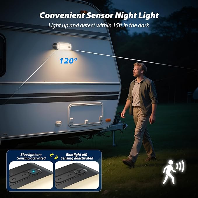 Portable LED Camping Lantern, Rechargeable Motion Sensor Lights, USB Lightweight Hanging Tent Lights, IPX5 Waterproof Emergency Magnet Light for Indoor Outdoor Power Outages Hiking Hurricane