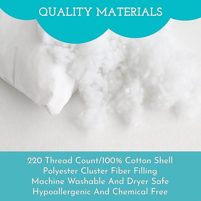 Youth Pillow - 16 X 22 - Soft & Hypoallergenic - Kids Sleeping Pillow - Toddler Bed Pillow - Perfect Size - Backed by Our Love The Fluff Guarantee (1 Pack)