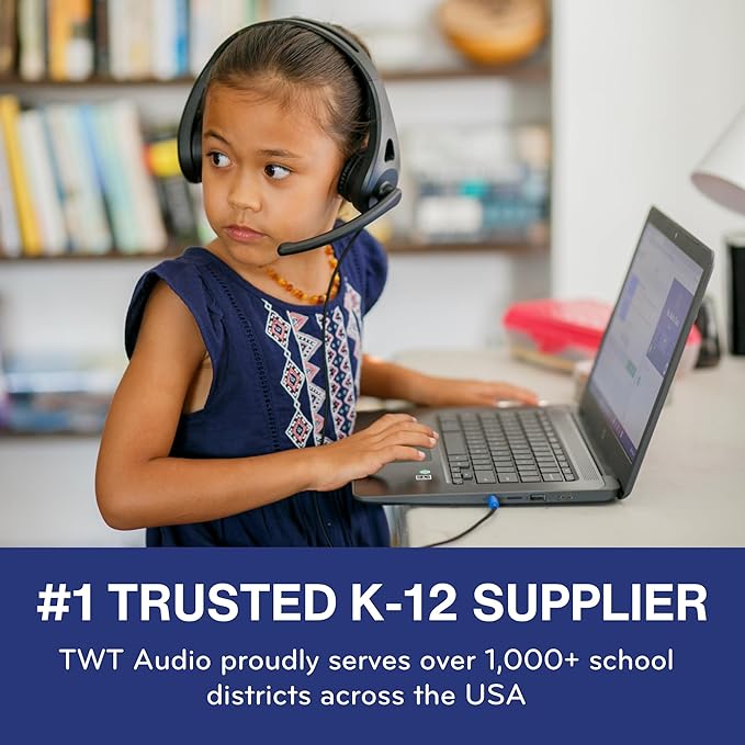ThinkWrite Technologies / TWT Audio Ergo, TW110 | Premium On-Ear Headset with Noise Reducing Microphone (3.5mm Jack)