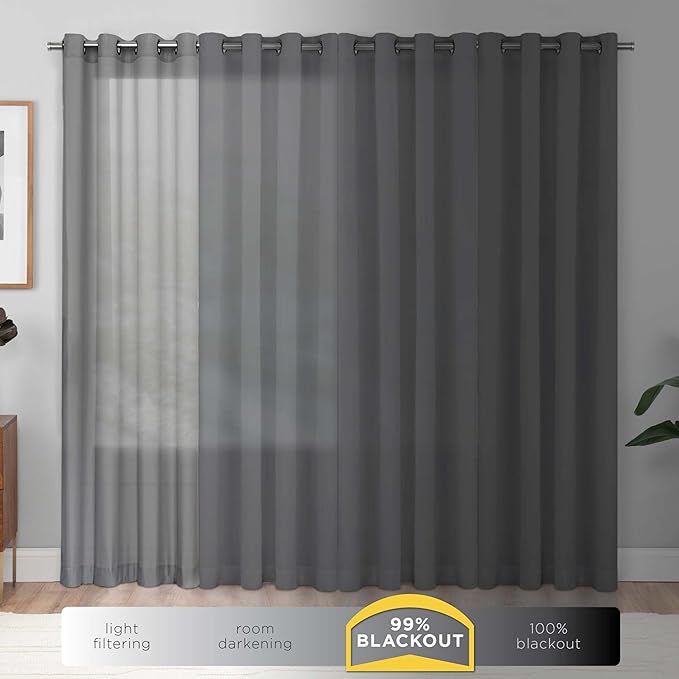 Eclipse Kendall Blackout Curtain, Thermal Insulated Grommet Window Panel, Noise Reducing Curtains for Bedroom, Living Room or Nursery, (1 Panel), 63 in Long x 42 in Wide, Raspberry