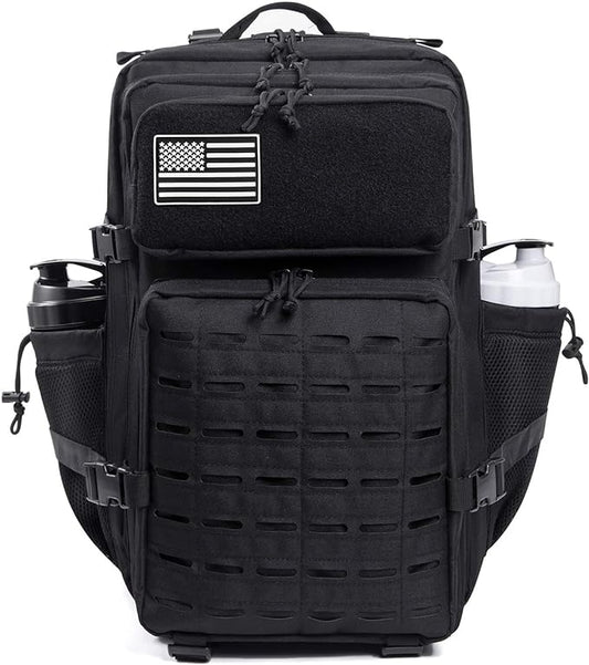 QT&QY 25L/45L Military Tactical Backpack For Men Molle Daypack 3 Day Bug Out Bag Hiking Rucksack With Bottle Holder