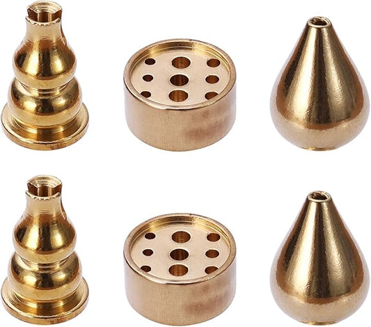 Miupoo Incense Holder, Coil Incense Burner, Incense Cone Burner, Incense Sticks Burner, 3 Styles Brass,6 Pieces