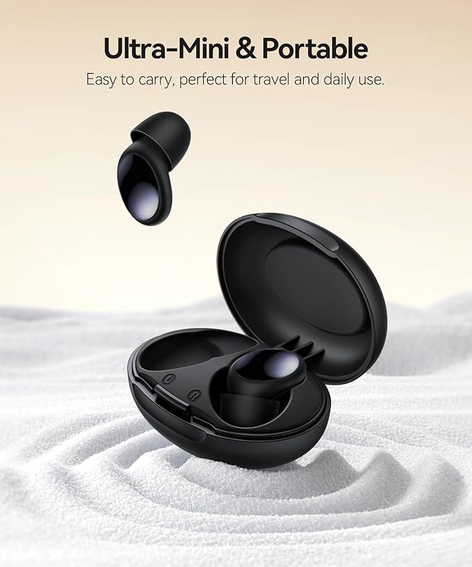 Ear Plugs for Sleeping 45dB Noise Cancelling Ear Plugs for Noise Reduction & Snoring, Concerts, Earplugs for Sleep, Sider Sleepers Airplane, Silicone Earplugs Reusable Concert Ear Plug +8Tip Obsidian