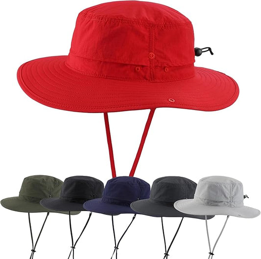 Connectyle Sun Hat for Men Women Outdoor UV Protection Safari Hat for Fishing Hiking Gardening Breathable Cowboy Hat UPF50