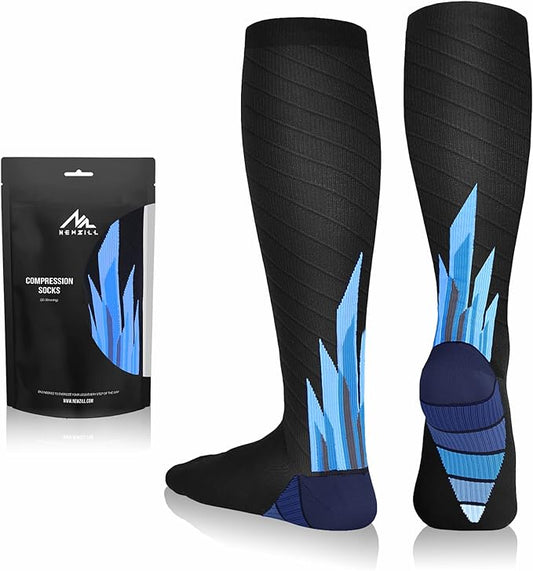 NEWZILL Medical Compression Socks for Women & Men, 20-30 mmHg Knee-High Support for Circulation, All-Day Comfort for Work Travel Running Cycling and Fitness