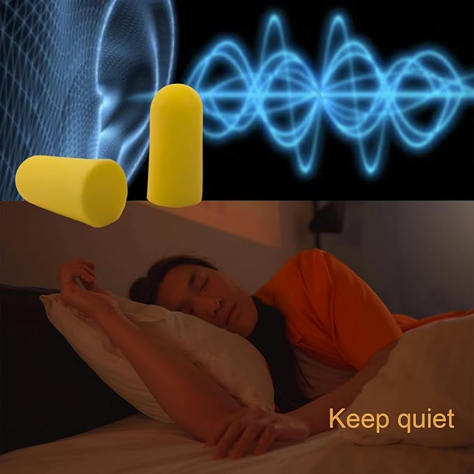 Fan Wu Soft Foam Earplugs 50 Pairs – 32dB Noise Reduction for Sleeping, Travel & Work | Slow Rebound Comfort Fit | Latex-Free Hearing Protection | Green Color | Standard Size
