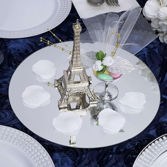 Efavormart 12" Round Glass Mirror Wedding Party Table Decorations Centerpieces - 4 PCS