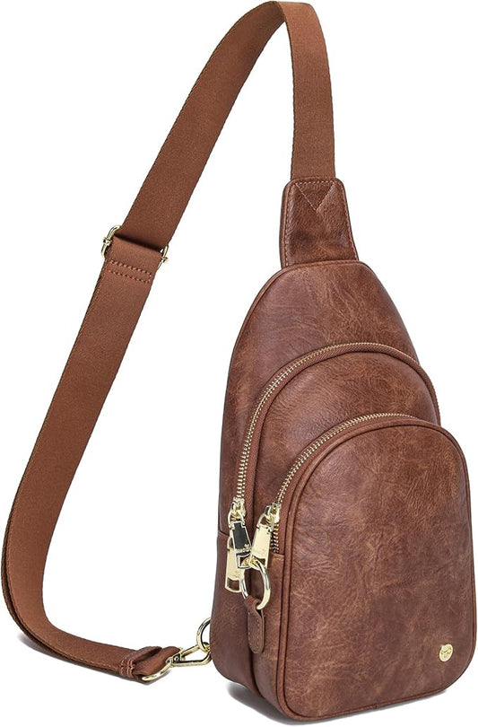 INICAT Crossbody Sling Bags Fanny Packs Valentine's Day Gifts Vegan Leather Travel Vacation Essentials Purses Women