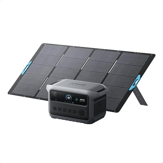 Anker SOLIX C2000 Gen 2 Portable Power Station with 400W Solar Panel, 2,400W (Peak 4,000W) Solar Generator, Full Charge in 58 Min, 2048wh LiFePO4 Battery for Home Backup, Power Outages, and Camping