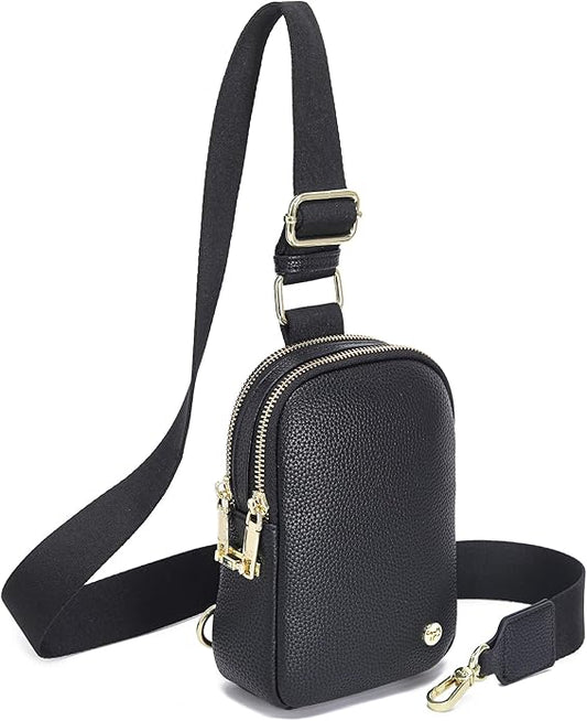 INICAT Travel Small Crossbody Sling Bags Women Cross Body Purses Passport Holder Vegan Leather Fanny Packs Birthday Gifts