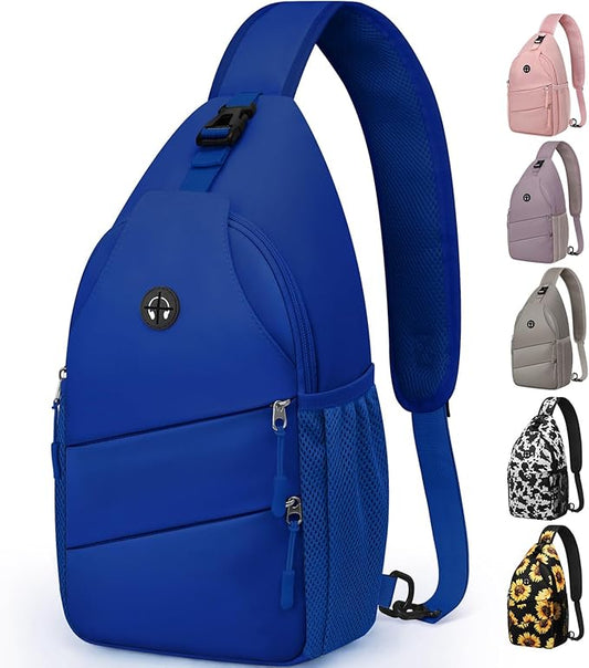Pritent Crossbody Bags for Women Men Trendy Sling Bag Backpack Casual Chest Bag with Convertible Shoulder Strap