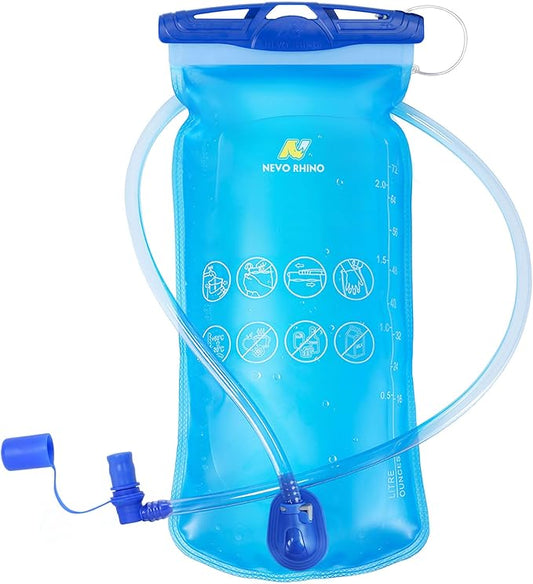 N NEVO RHINO Hydration Bladder1.5L- 2L-3L Leak Proof Water Reservoir, BPA -Free Water Pouch, Water Bladder for Hydration Pack，Hiking Backpack