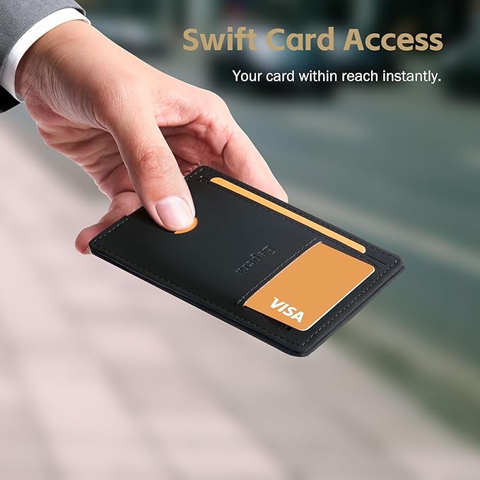Espera Slim Minimalist Wallet for Men and Women, RFID Blocking Credit Card Holder, Thin Front Pocket Travel ID Case, Gifts for Men