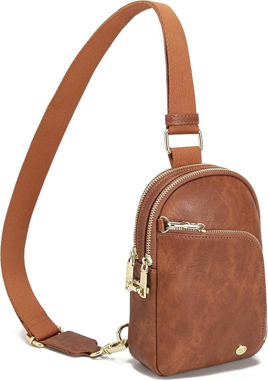 INICAT RFID Blocking Sling Bag Anti Theft Crossbody Bags Women Valentine's Day Gifts Travel Purses Vegan Leather