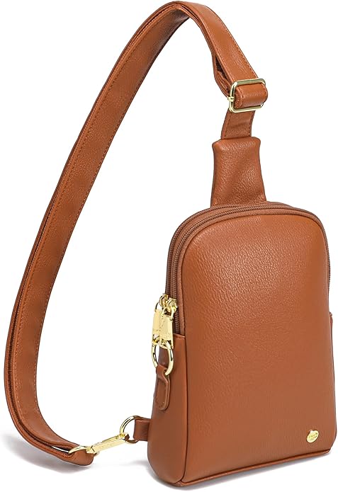 INICAT Travel Small Crossbody Sling Bags Women Cross Body Purses Passport Holder Vegan Leather Fanny Packs Birthday Gifts