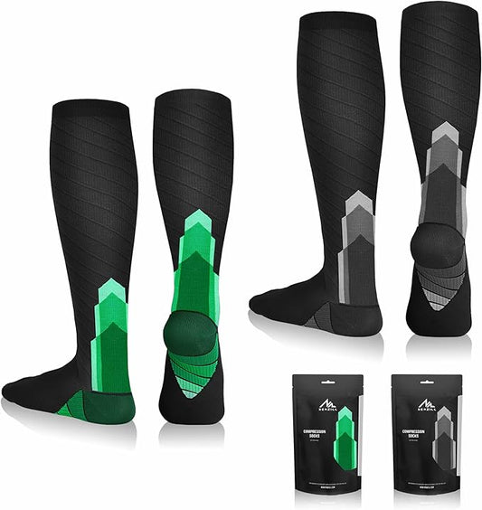 NEWZILL Medical Compression Socks for Women & Men, 20-30 mmHg Knee-High Support for Circulation, All-Day Comfort for Work Travel Running Cycling and Fitness