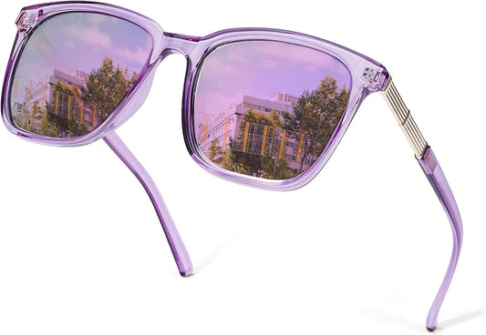 SIPHEW Oversized Square Sunglasses for Women|Lightweight Fashion Sunglasses 100% UV400 Protection|Trendy Mirrored Shade