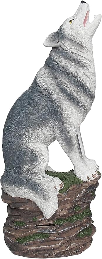 Hosley 160pk Bulk Buy Resin Wolf Decor Statue/Incense Cone Burner Smoking Wolf Holder12 Inch High Ideal for Spa and Aromatherapy Suggested for use with Hosley Brand Incense