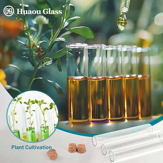 12pcs 30ml Glass Test Tube with Cork Stopper, 20x150mm Storage Tube with Cap, 12 Holes Acrylic Rack, Plant Propagation Vase, Tube Set for Scientific Experiments Lab Candy Liquid Party Decor