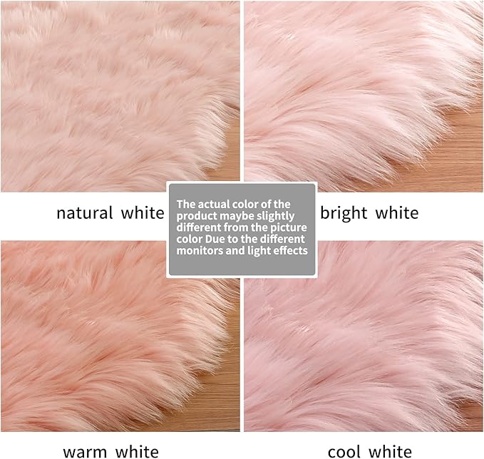SERISSA Faux Sheepskin Fur Chair Couch Cover Small Fuzzy Area Rug for Bedroom Floor Window Room Decor 2x3 Feet