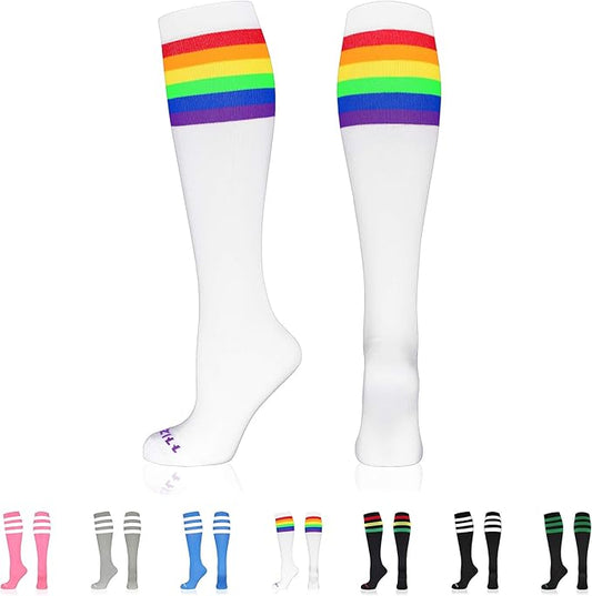 NEWZILL Medical Compression Socks for Women & Men, 20-30 mmHg Knee-High Support for Circulation, All-Day Comfort for Work Travel Running Cycling and Fitness