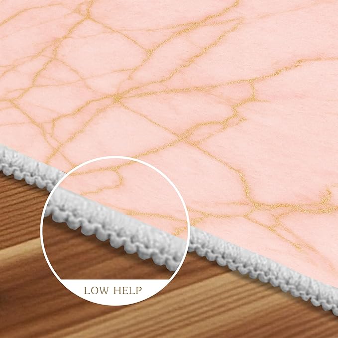 Abstract Marble Rug - 4x5 Rug, Modern Art Area Rugs, Luxury Marble Outdoor Rugs, Washable & Non Slip Carpet Home Decor