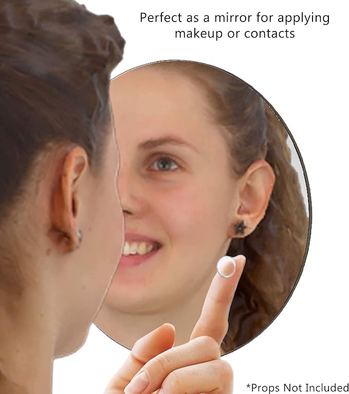 Marketing Holders 1/8" Acrylic Mirror Round 15 Inch Lightweight Reflective Frameless Disc for Elegant DIY Home Decor Wedding Centerpieces and Unique Mirrored Decorative Gallery Walls