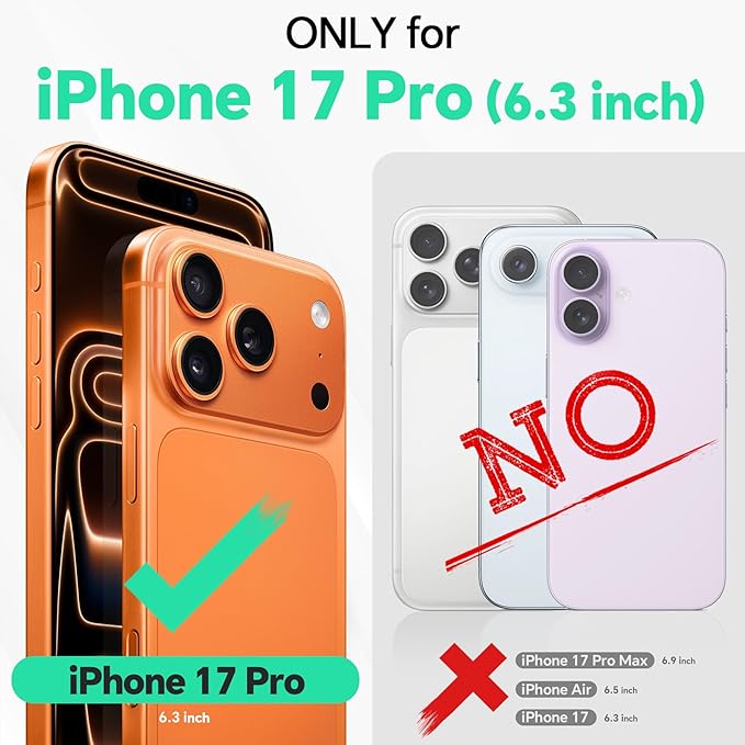 TUCCH 2-in-1 Removable Case Wallet for iPhone 17 Pro (6.3") 2025, Detachable Wrist Strap, 4 Card Holders RFID Blocking, Wireless Charging, Stand, Magnetic, PU Leather Shockproof Cover, Bluish Green
