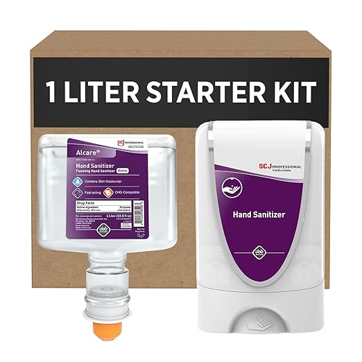 SC Johnson Professional® Alcare Extra Foaming Hand Sanitizer Starter Pack (1 cartridge + 1 dispenser), 1 L, 1/CS