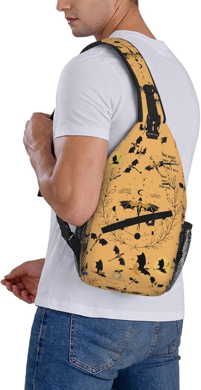 Fourth Dragon Wing Crossbody Bag Trendy Sling Bag Bakpack Casual Chest Bags Daypack For Hiking Walking Travel Running(1)