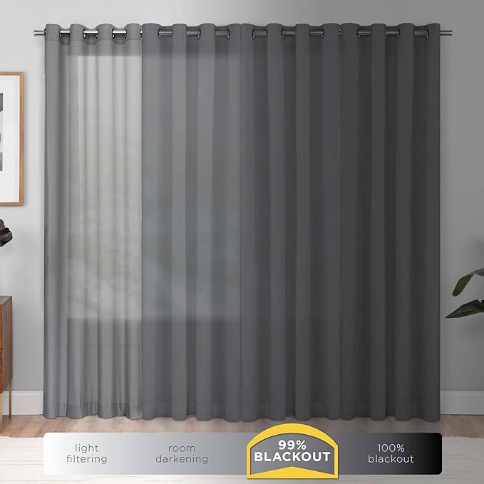 Eclipse Kendall Blackout Curtain, Thermal Insulated Grommet Window Panel, Noise Reducing Curtains for Bedroom, Living Room or Nursery, (1 Panel), 54 in Long x 42 in Wide, Turquoise