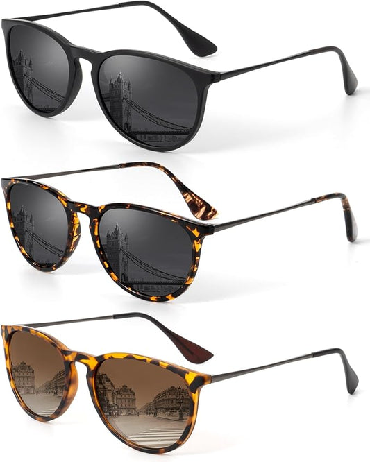 KALIYADI Sunglasses Womens Polarized Womens-Sunglasses: Trendy Sun Glasses with UV400 Retro Style for Party Beach Shopping