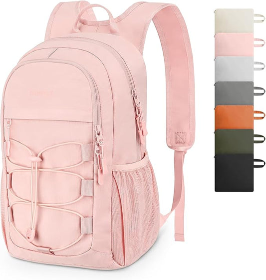 ZOMFELT Hiking Backpack for Women Men, 15L Lightweight Packable Backpack for Trip, Water Resistant Small Travel Backpacks, Foldable daypack for Hiking, Walking, Cycling, Camping, Pink