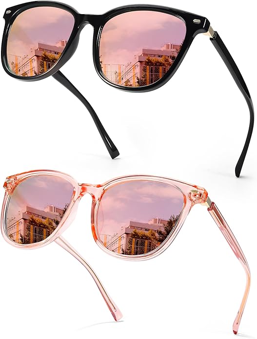 SIPHEW Oversized Square Sunglasses for Women|Lightweight Fashion Sunglasses 100% UV400 Protection|Trendy Mirrored Shade