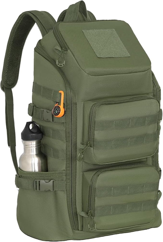 kokkoya Lightweight Tactical Backpacks with Laptop Compartment for Men 40L EDC MOLLE Military Style 17 in Computer with Cup Holder Travel Hiking Daypack