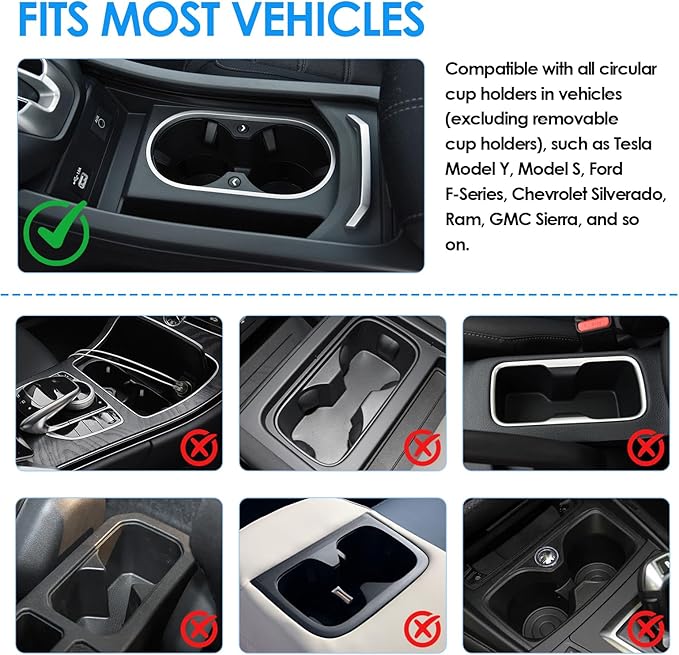 Car Tray& Car Desk for Laptop,Dual 360° Rotating,Anti Slip Leather Surface,Steering Wheel Tray,Car Accessories- Compatible with Tesila Model Y/3/S, Forrd F150/Explorer/Maverick/Most Vehicles(Black)