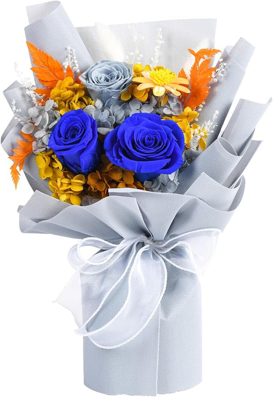 lovenfold Flowers for Delivery Prime,Preserved Flowers Bouquets,Blue Rose Bouquets That Last 1-3 Years,Birthday Flowers Gifts for Women Mom Grandma Wife Friends